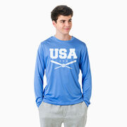 Baseball Long Sleeve Performance Tee - USA