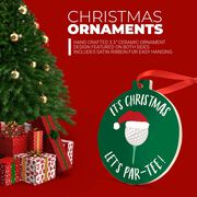 Golf Round Ceramic Ornament - It's Christmas - Lets Par- Tee