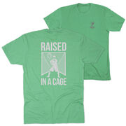 Lacrosse Short Sleeve T-Shirt - Raised In a Cage (Back Design)