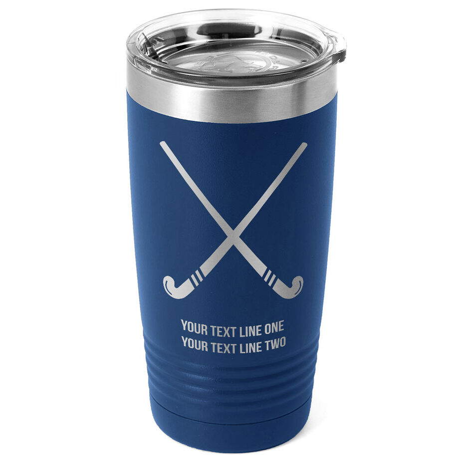 Field Hockey 20 oz. Double Insulated Tumbler - Crossed Sticks Icon - Personalization Image
