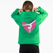 Gymnastics Hooded Sweatshirt - Gymnast Heart (Back Design)