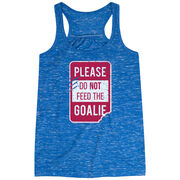 Hockey Flowy Racerback Tank Top - Don't Feed The Goalie