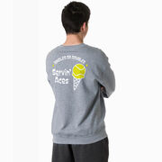 Tennis Crewneck Sweatshirt - Servin' Aces (Back Design)