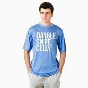 Hockey Short Sleeve Performance Tee - Dangle Snipe Celly Words