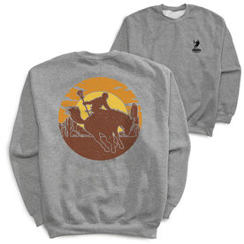 Guys Lacrosse Crewneck Sweatshirt - Giddy-Up (Back Design)