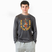 Guys Lacrosse Long Sleeve Performance Tee - Play Hard, Chill Easy