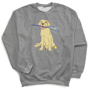 Girls Lacrosse Crewneck Sweatshirt - Chase The Lax Dog