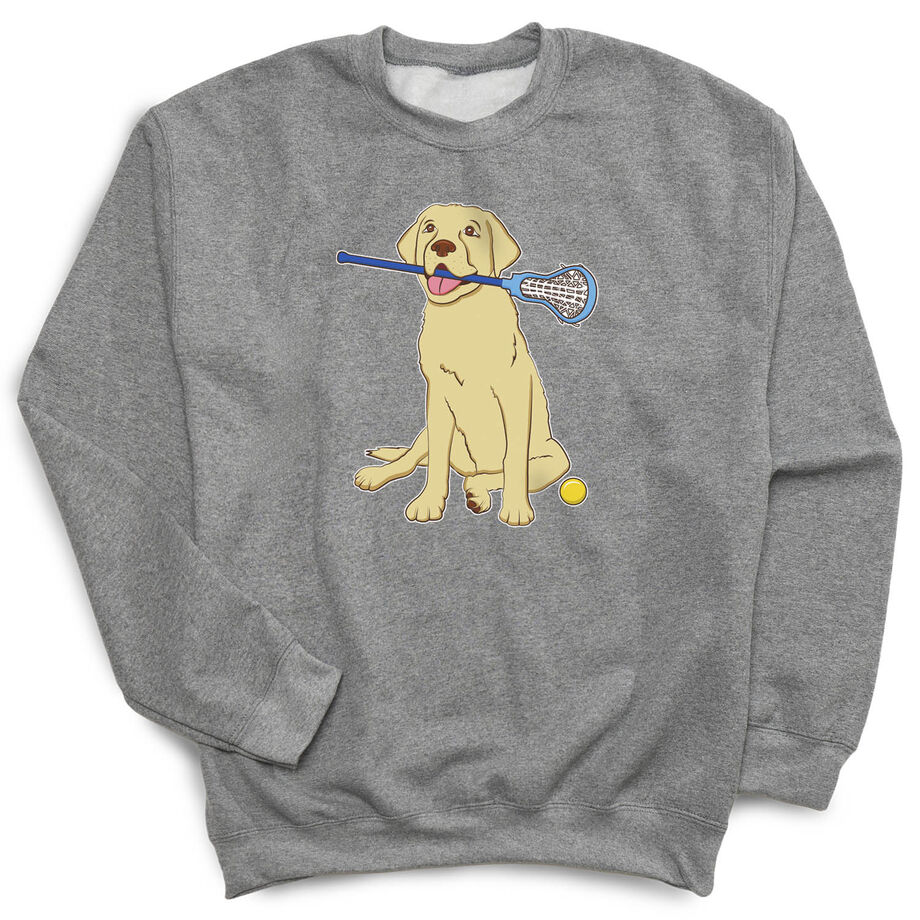 Girls Lacrosse Crewneck Sweatshirt - Chase The Lax Dog