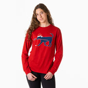 Hockey Tshirt Long Sleeve - Christmas Dog