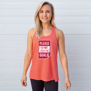Hockey Flowy Racerback Tank Top - Don't Feed The Goalie
