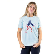 Volleyball T-Shirt Short Sleeve - Volleyball Stars and Stripes Player