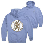Baseball Hooded Sweatshirt - Baseball Bigfoot (Back Design)