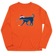 Hockey Long Sleeve Performance Tee - Christmas Dog