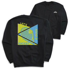 Tennis Crewneck Sweatshirt - Let's Raise A Racket (Back Design)