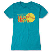 Softball Women's Everyday Tee - Nothing Soft About It [Teal/Adult Large] - SS