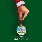 Tennis Round Ceramic Ornament - Elf Graphic