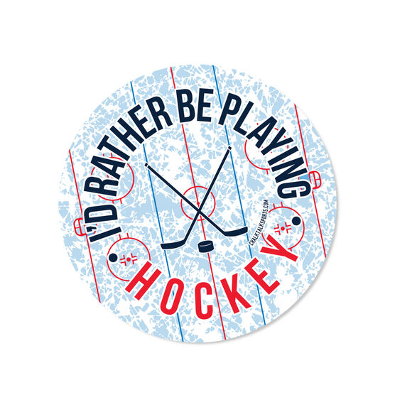 Hockey Stickers - I'd Rather Be Playing Hockey (Set of 2)