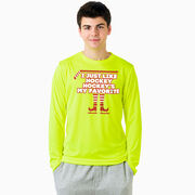 Hockey Long Sleeve Performance Tee - Hockey's My Favorite