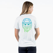 Hockey Short Sleeve T-Shirt - Have An Ice Day Smiley (Back Design)