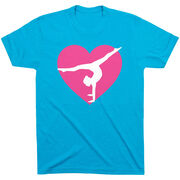 Gymnastics Short Sleeve T-Shirt - Gymnast Heart