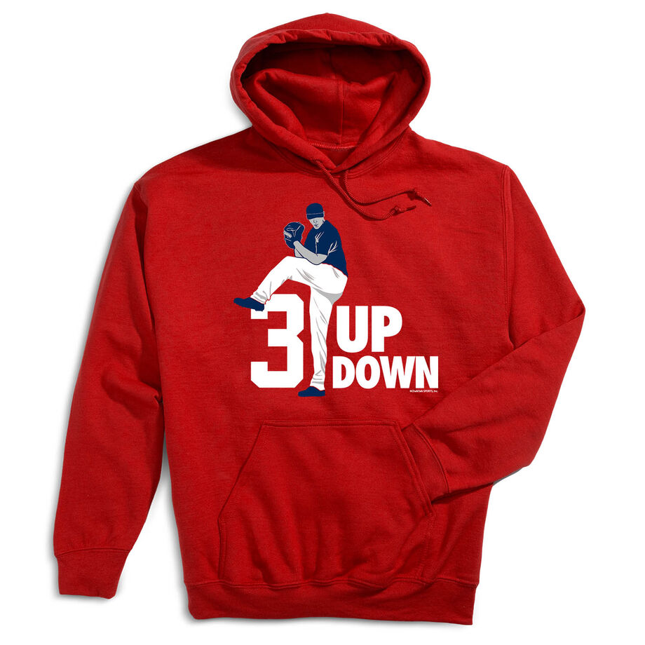 Baseball Hooded Sweatshirt - 3 Up 3 Down