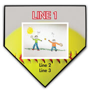 Softball Home Plate Plaque Your Artwork With Softball Background
