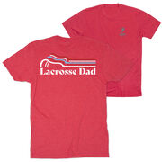 Guys Lacrosse Short Sleeve T-Shirt - Lacrosse Dad Sticks (Back Design)