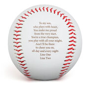 Engraved Baseball - To My Son