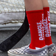 Hockey Woven Mid-Calf Socks - Dangle. Snipe. Celly.