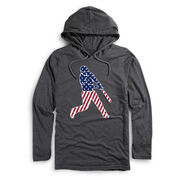 Men's Baseball Lightweight Hoodie - Baseball Stars and Stripes Player