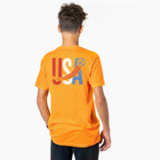 Soccer Short Sleeve T-Shirt - USA Patriotic (Back Design)