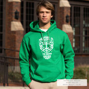 Hockey Hooded Sweatshirt - My Goal is to Deny Yours Goalie Mask