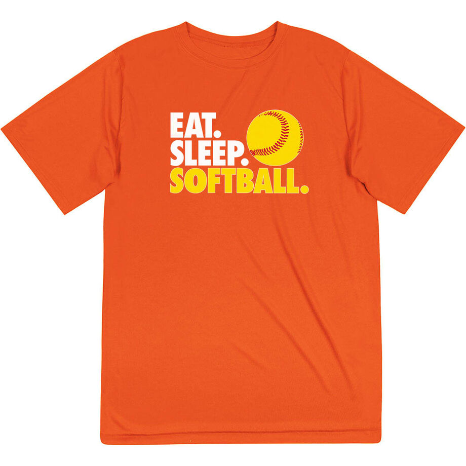 Softball Short Sleeve Performance Tee - Eat. Sleep. Softball.