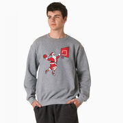 Basketball Crewneck Sweatshirt - Slam Dunk Santa