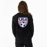 Soccer Tshirt Long Sleeve - Soccer USA (Back Design)