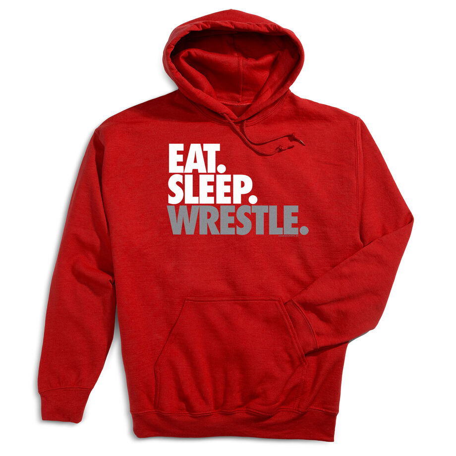 Wrestling Hooded Sweatshirt - Eat Sleep Wrestle (Stack)