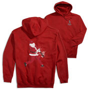 Baseball Hooded Sweatshirt - Home Run Santa (Back Design)