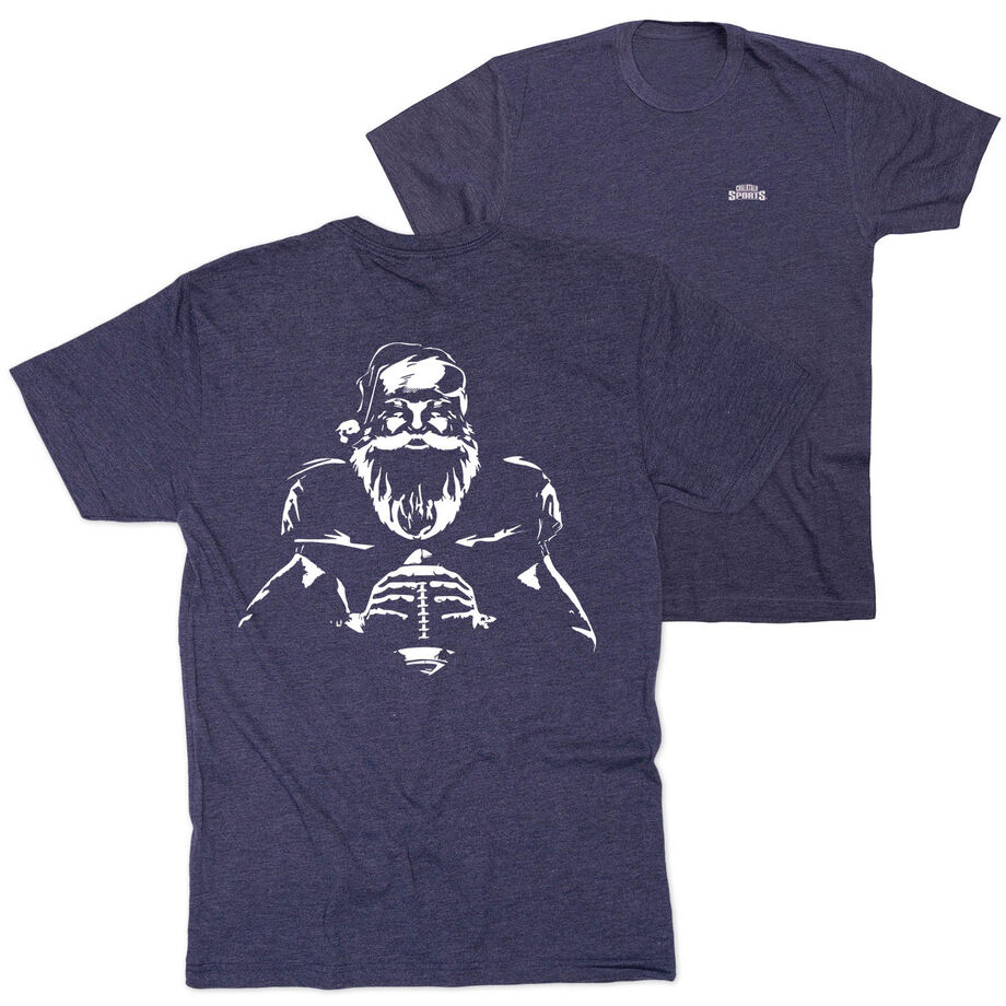 Football Short Sleeve T-Shirt - Santa Player (Back Design)