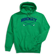 Hockey Hooded Sweatshirt - Hockey Crossed Sticks Logo