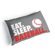 Baseball Pillowcase - Eat Sleep Baseball