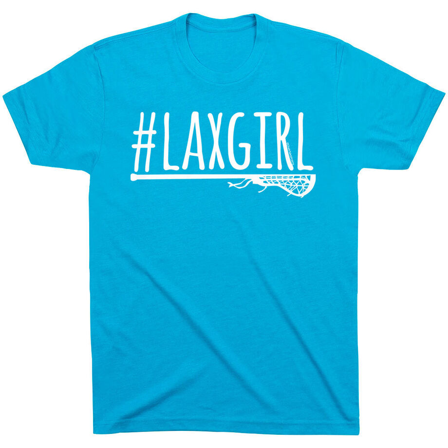 Girls Lacrosse Short Sleeve T-Shirt - #LAXGIRL - Personalization Image