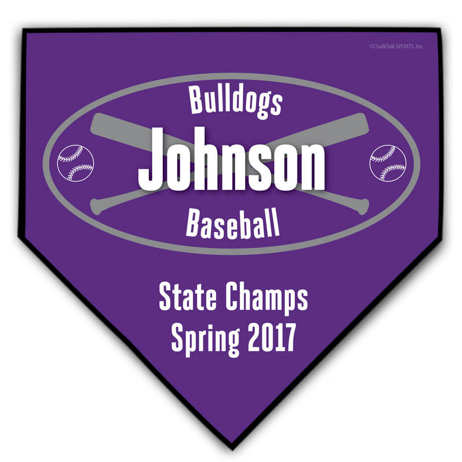 Baseball Personalized Team Home Plate Plaque