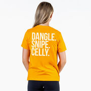 Hockey Short Sleeve T-Shirt - Dangle Snipe Celly Words (Back Design)