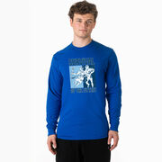 Guys Lacrosse Tshirt Long Sleeve - Survival of the Fittest