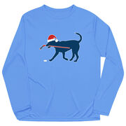Hockey Long Sleeve Performance Tee - Christmas Dog
