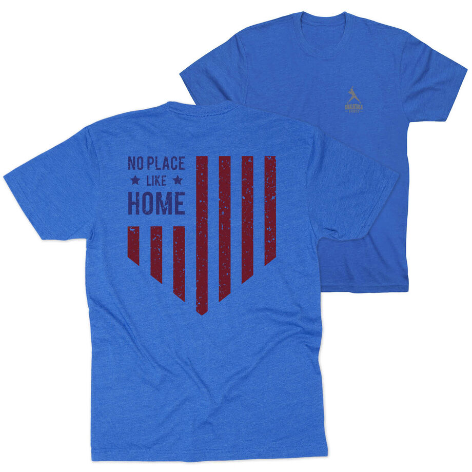 Softball Short Sleeve T-Shirt - No Place Like Home (Back Design)