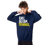 Tennis Hooded Sweatshirt - Eat. Sleep. Tennis.