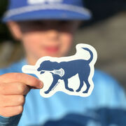 Guys Lacrosse Stickers - Max The Lax Dog