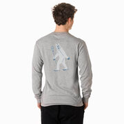 Guys Lacrosse Tshirt Long Sleeve - Yeti (Back Design)