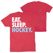 Hockey Short Sleeve T-Shirt - Eat. Sleep. Hockey (Back Design)
